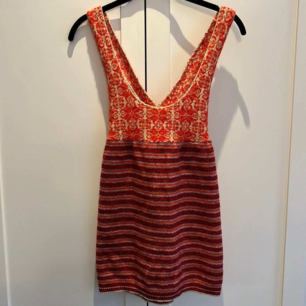 Free People. cross back. wool feeling tank. Vintage free people